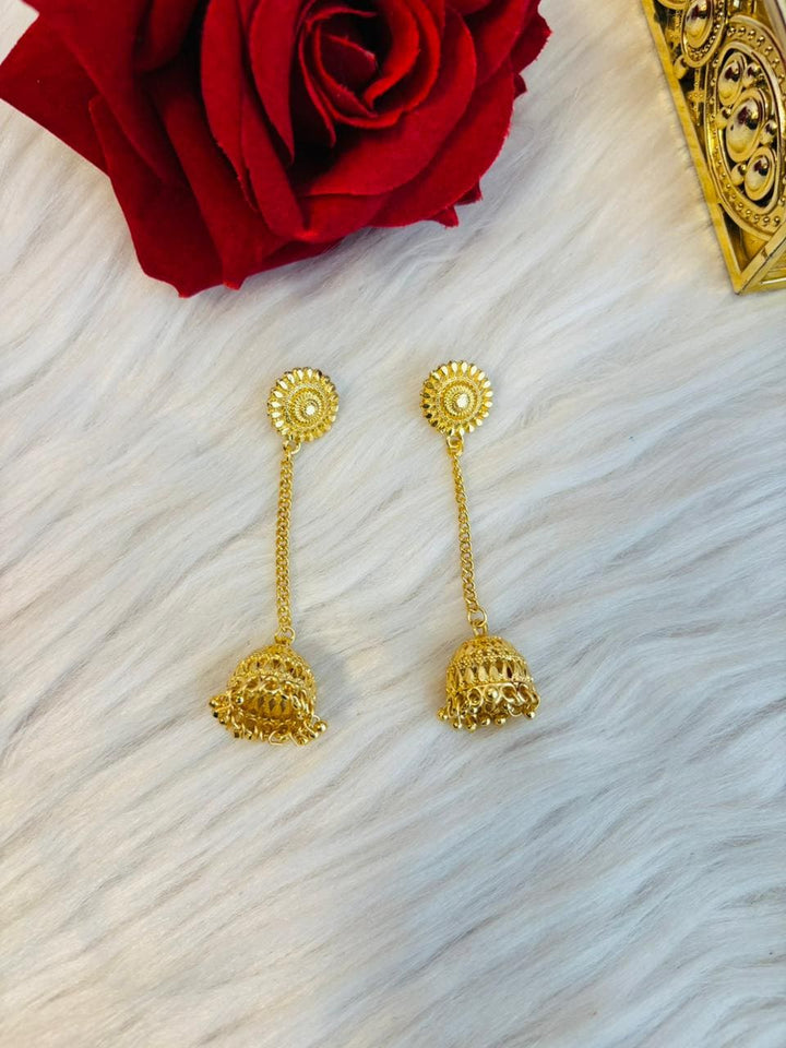 Chain Drop Jhumka Earrings(New Edition)