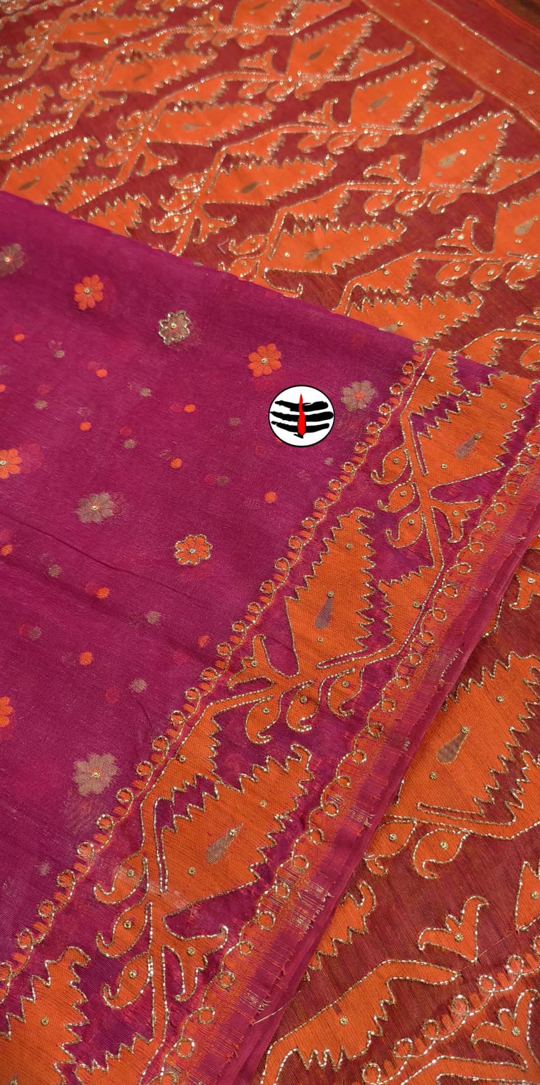 Swarnalekha Dhakai Jamdani Saree