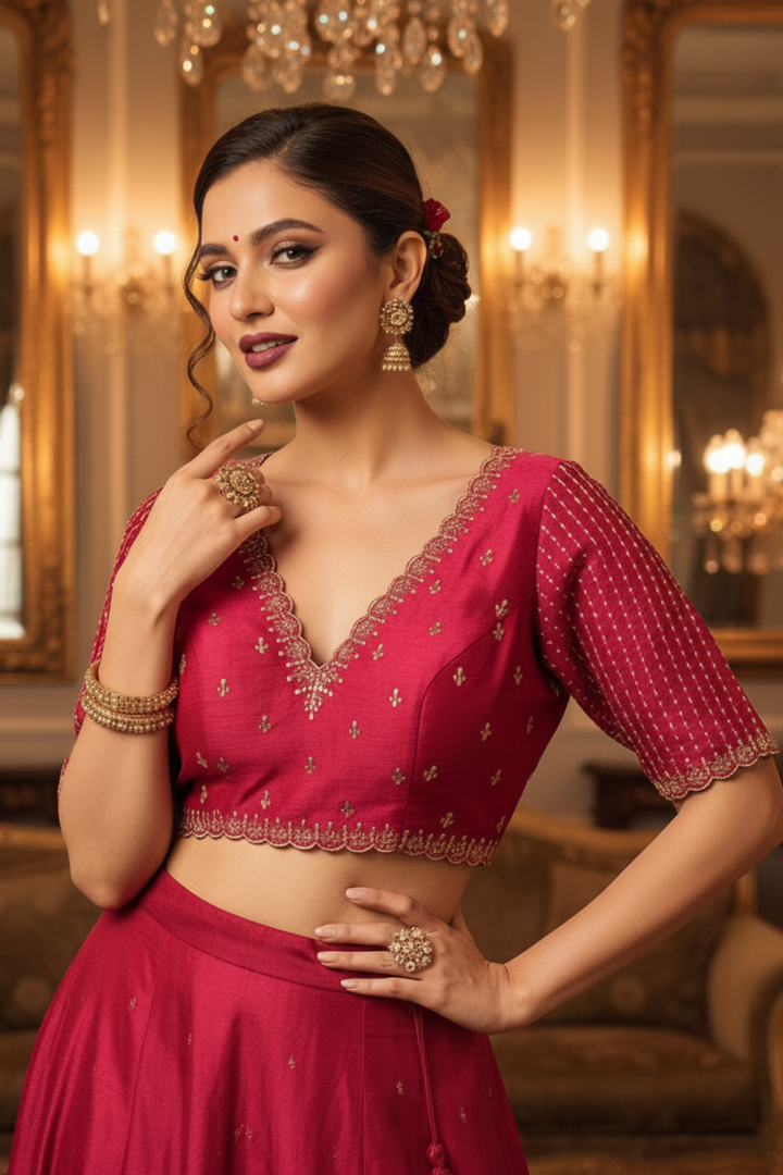 Pink Etherea - Designer Silk Blouse
