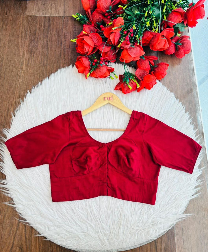 Marron Majestic Cotton Blouse