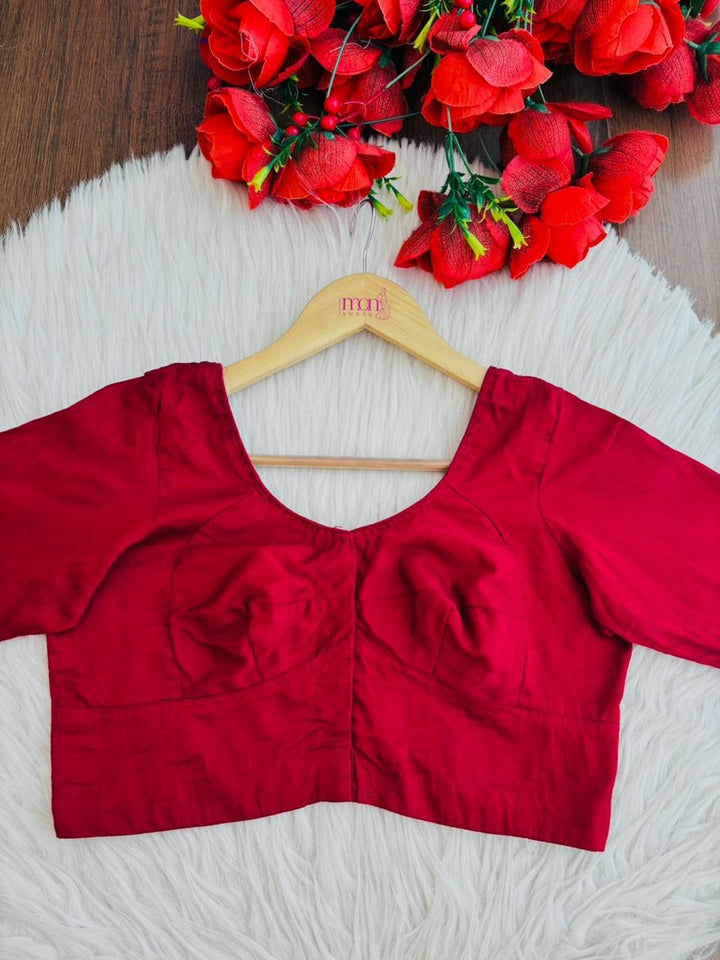 Marron Majestic Cotton Blouse