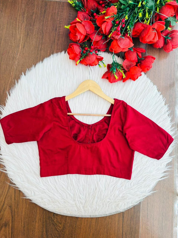 Marron Majestic Cotton Blouse