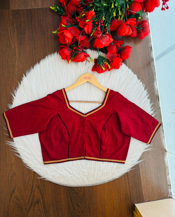 The Zari-Line Cotton Blouse