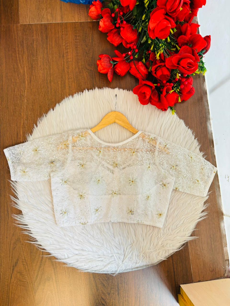 Organza Twist- Designer Organza Blouse