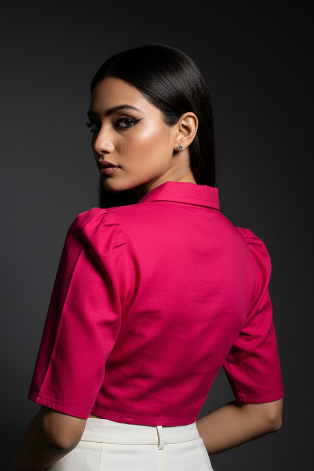 The Mashuqa Edit-Cotton Blouse