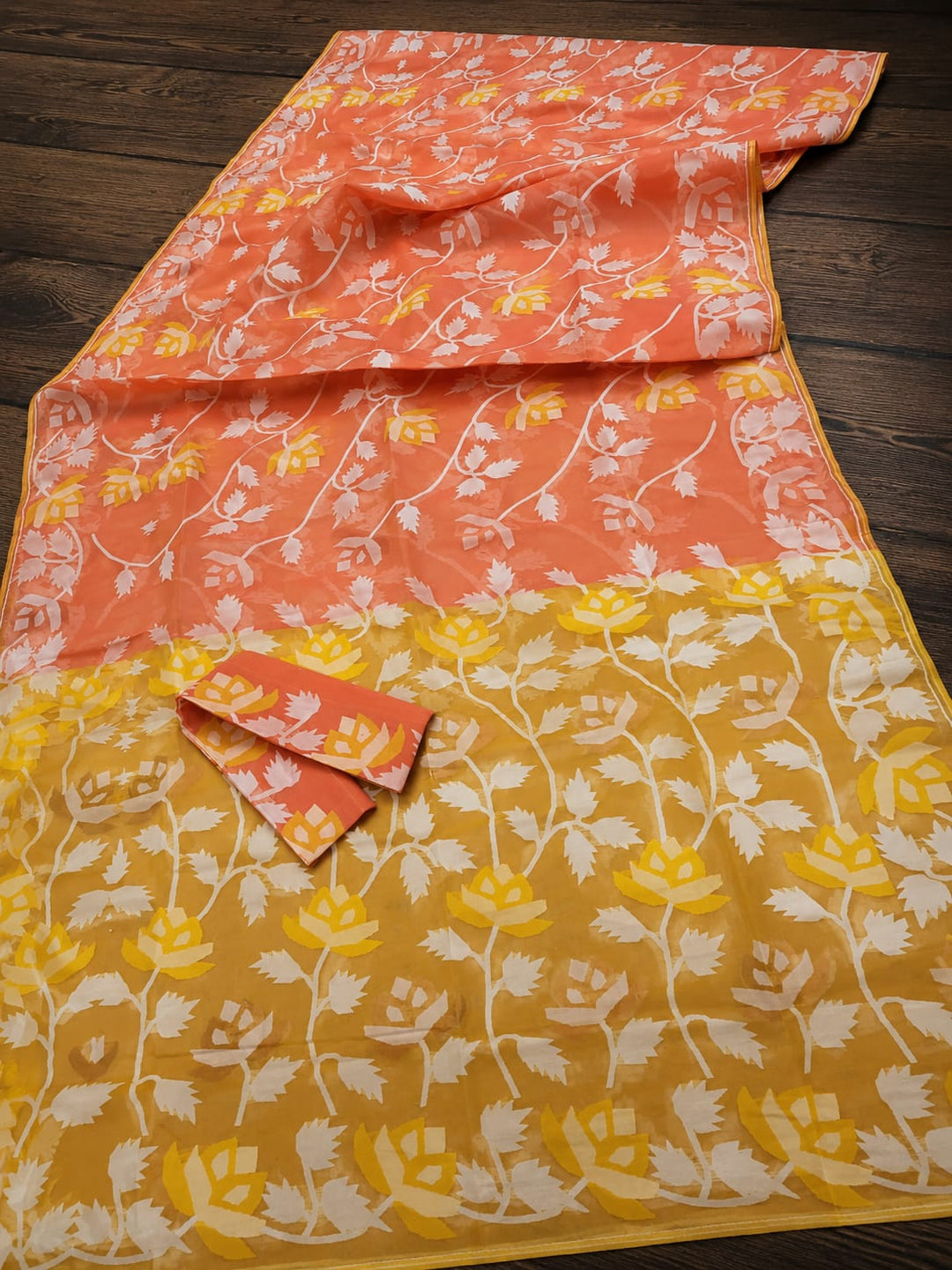 Sheser Kabita Dhakai Jamdani Saree