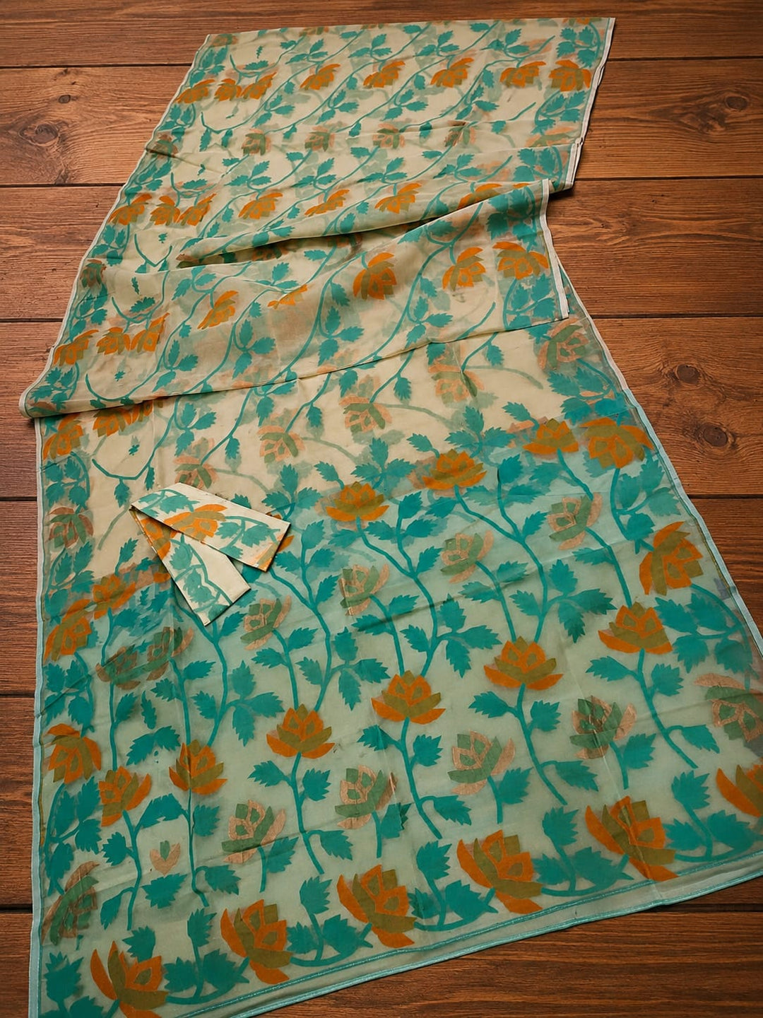 Sheser Kabita Dhakai Jamdani Saree
