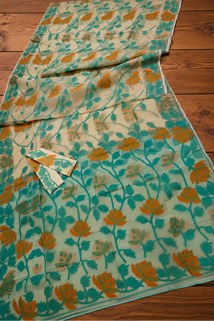 Sheser Kabita Dhakai Jamdani Saree