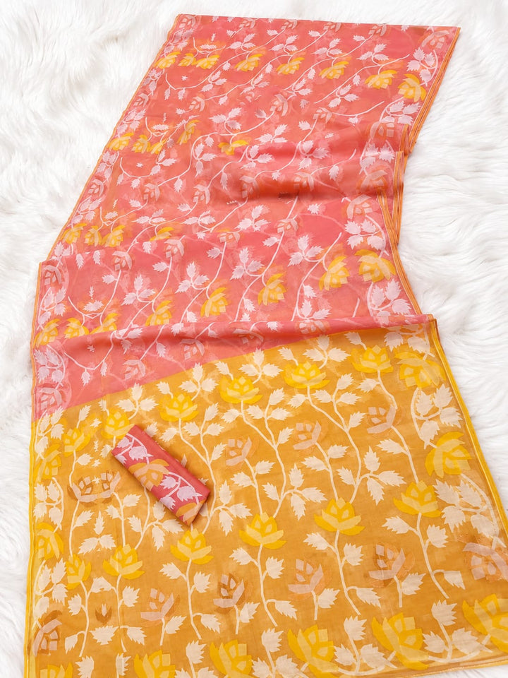 Sheser Kabita Dhakai Jamdani Saree
