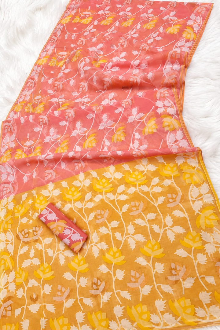 Sheser Kabita Dhakai Jamdani Saree