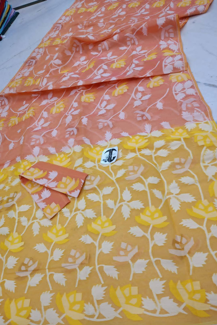 Sheser Kabita Dhakai Jamdani Saree