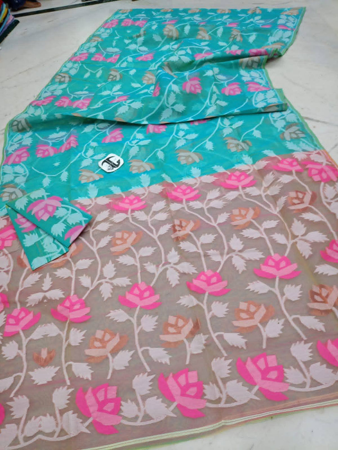 Sheser Kabita Dhakai Jamdani Saree