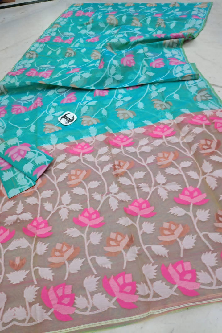 Sheser Kabita Dhakai Jamdani Saree