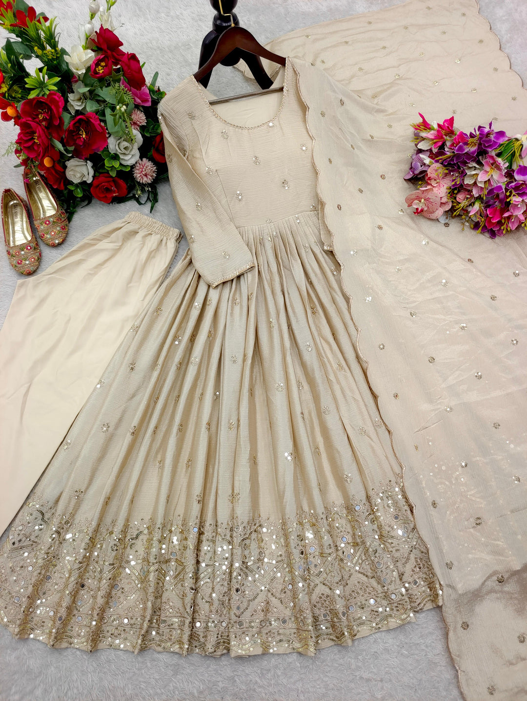 Elora Grace Partywear Chinon Gown Set