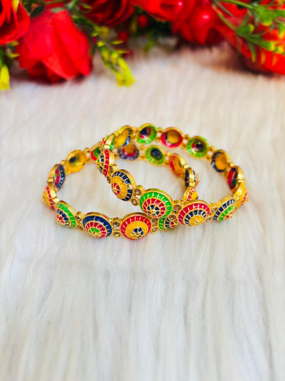 Rajwadi Bangles  (Bangle Set)