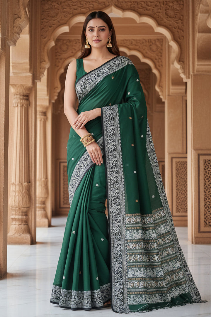 Ethereal Epics Cotton Baluchari Saree