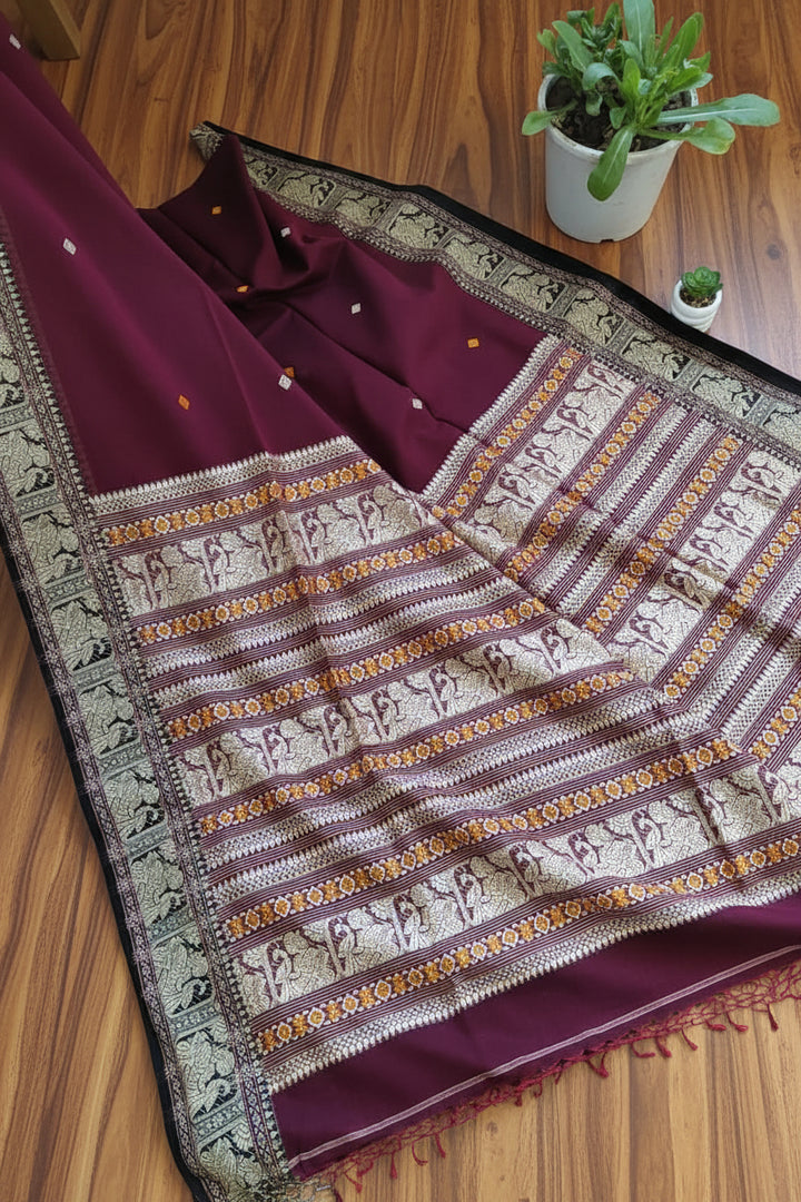 Ethereal Epics Cotton Baluchari Saree