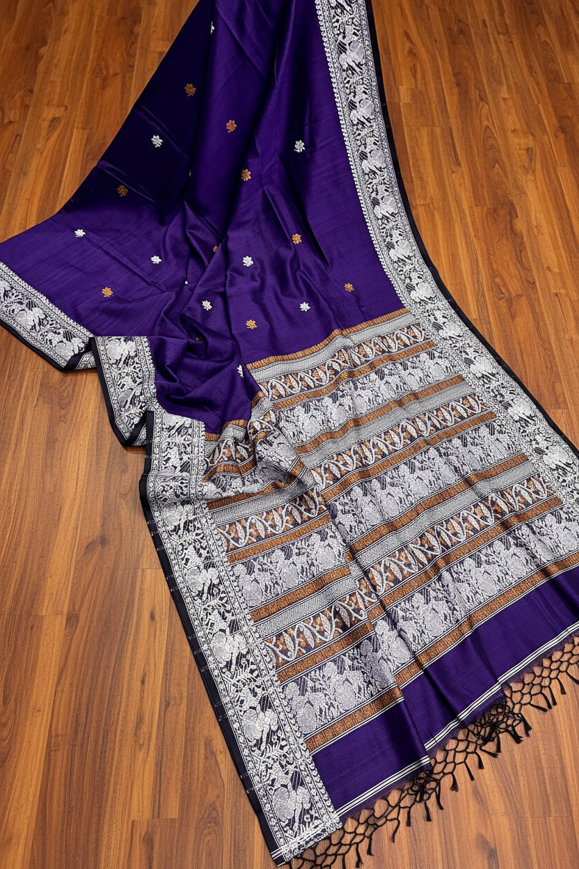 Ethereal Epics Cotton Baluchari Saree