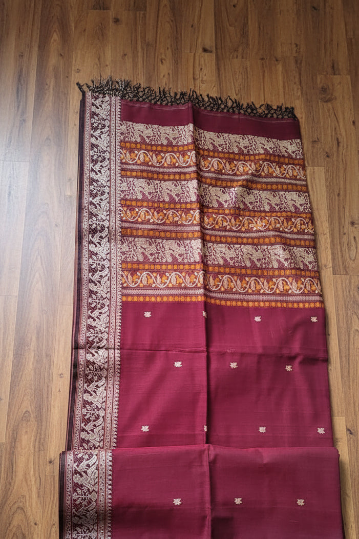 Ethereal Epics Cotton Baluchari Saree
