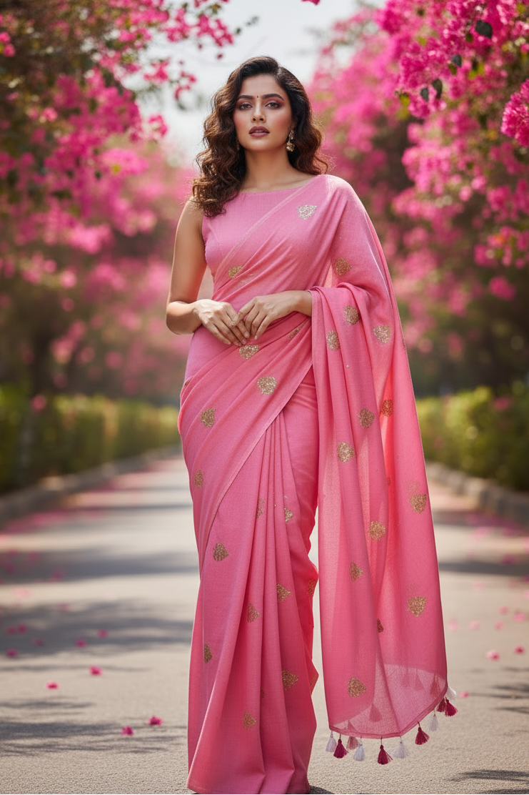 Bosonto Bilash Mul Cotton Saree