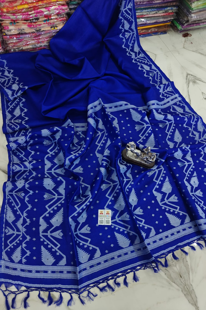 Pother Panchali Gachi Tussar Jamdani Saree