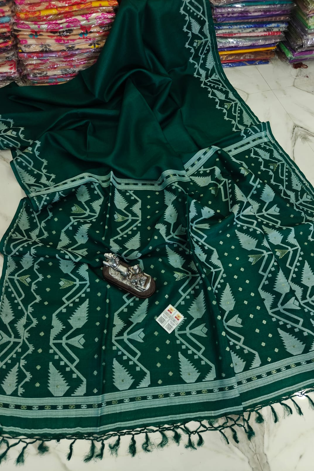 Pother Panchali Gachi Tussar Jamdani Saree