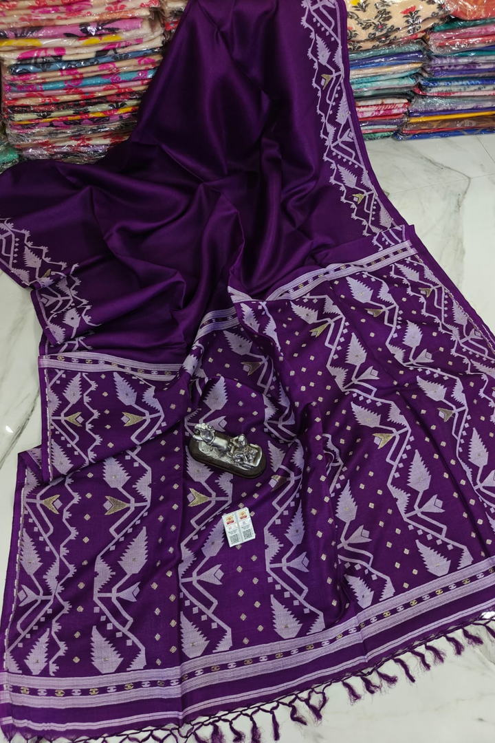 Pother Panchali Gachi Tussar Jamdani Saree