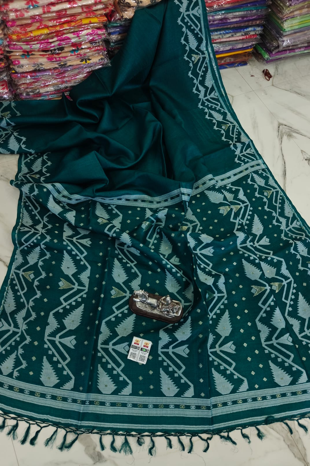 Pother Panchali Gachi Tussar Jamdani Saree