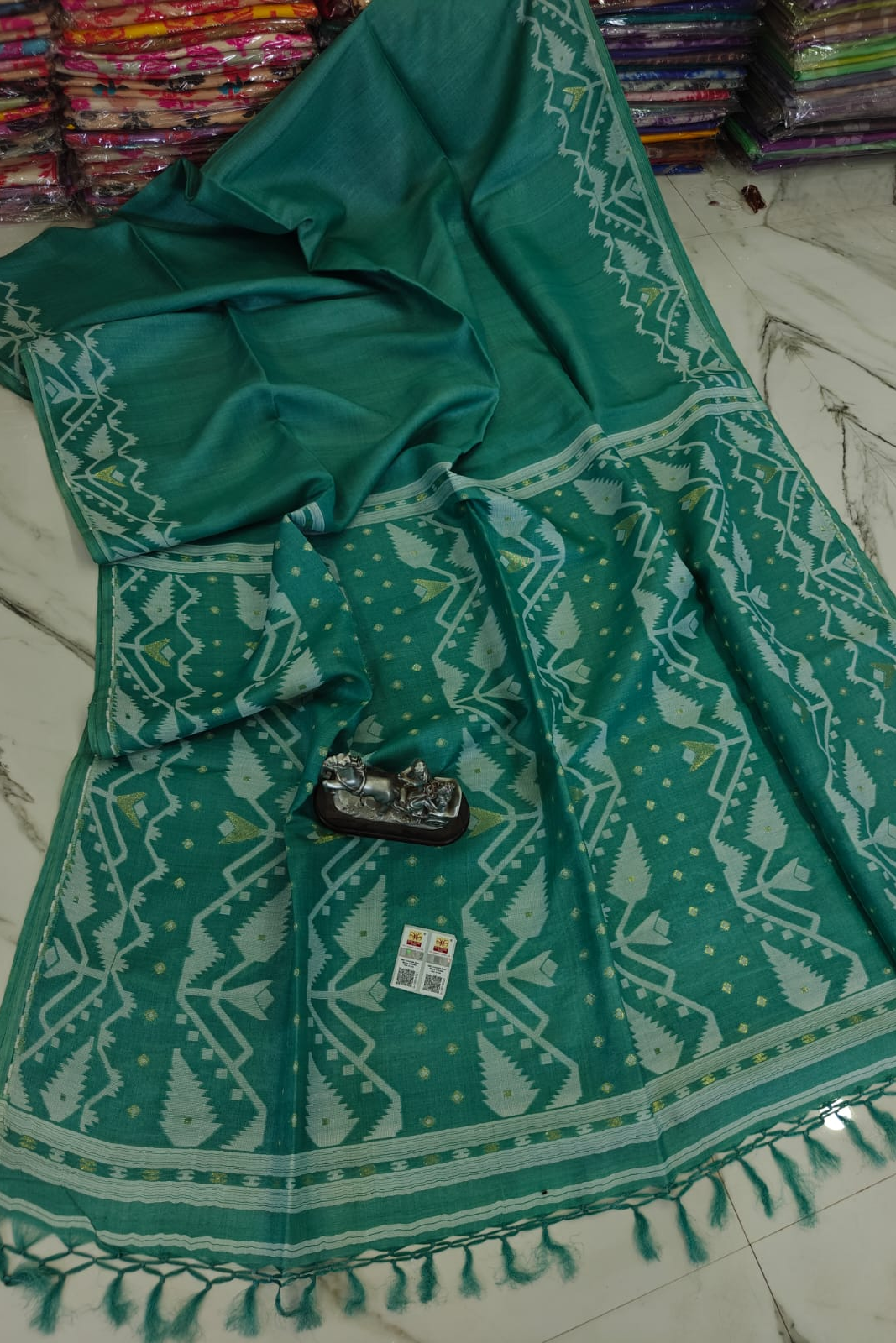 Pother Panchali Gachi Tussar Jamdani Saree