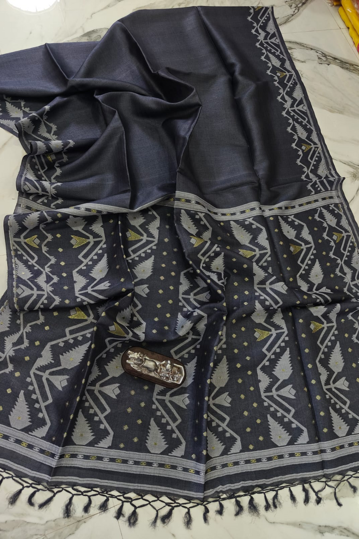 Pother Panchali Gachi Tussar Jamdani Saree