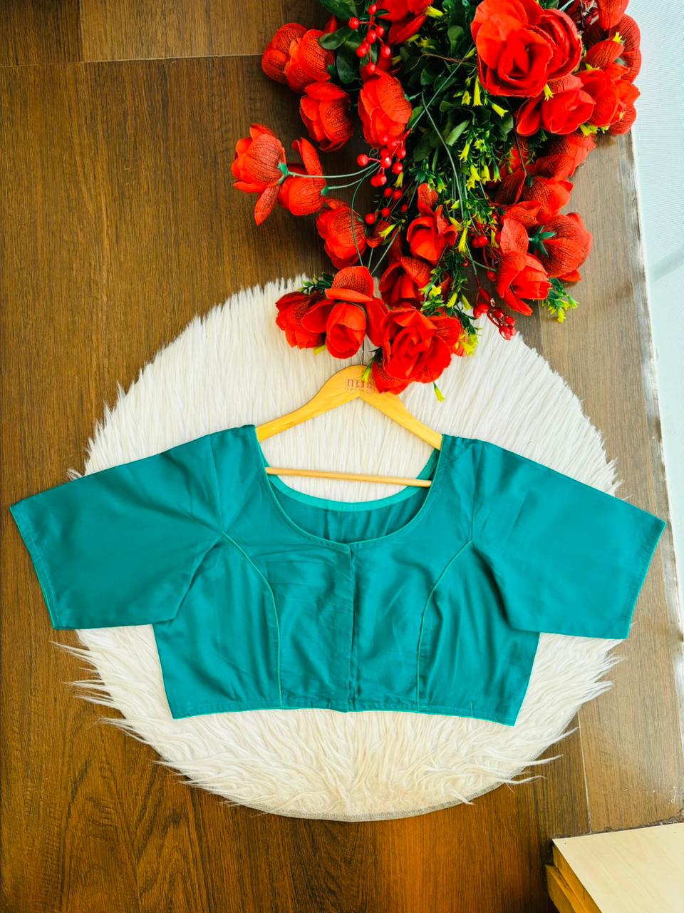 Peacock Slik Tailored Blouse