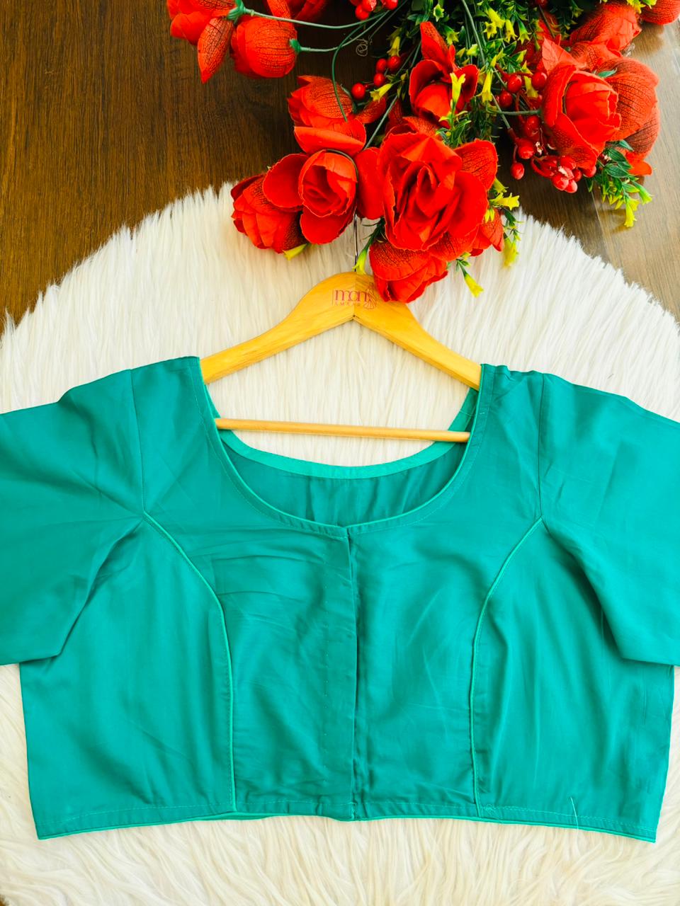 Peacock Slik Tailored Blouse