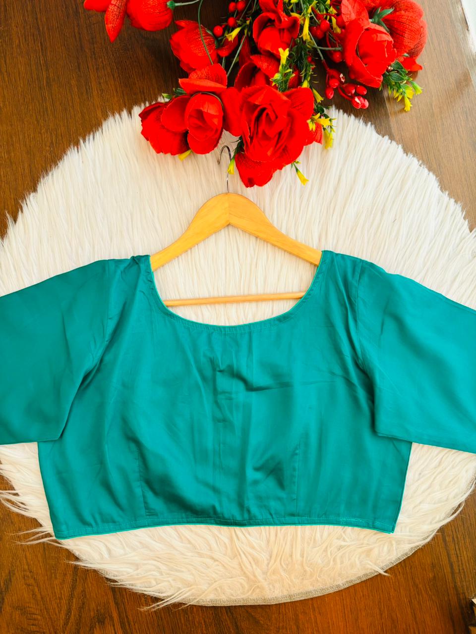 Peacock Slik Tailored Blouse