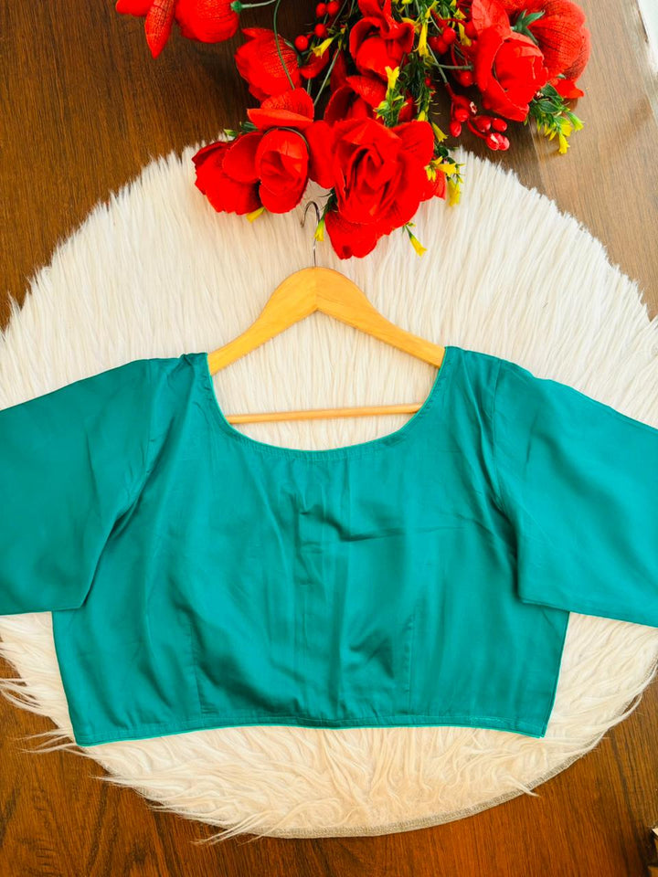 Peacock Slik Tailored Blouse