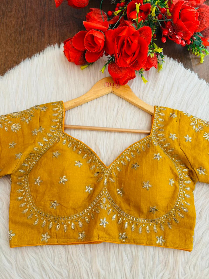 Yellow Serenity Fancy Silk Blouse