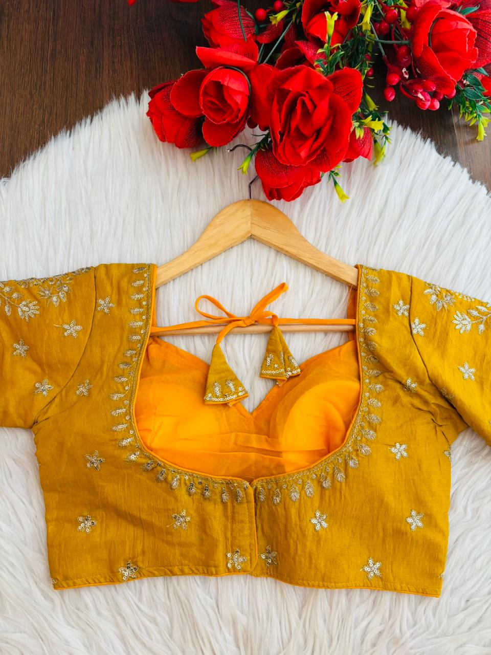 Yellow Serenity Fancy Silk Blouse