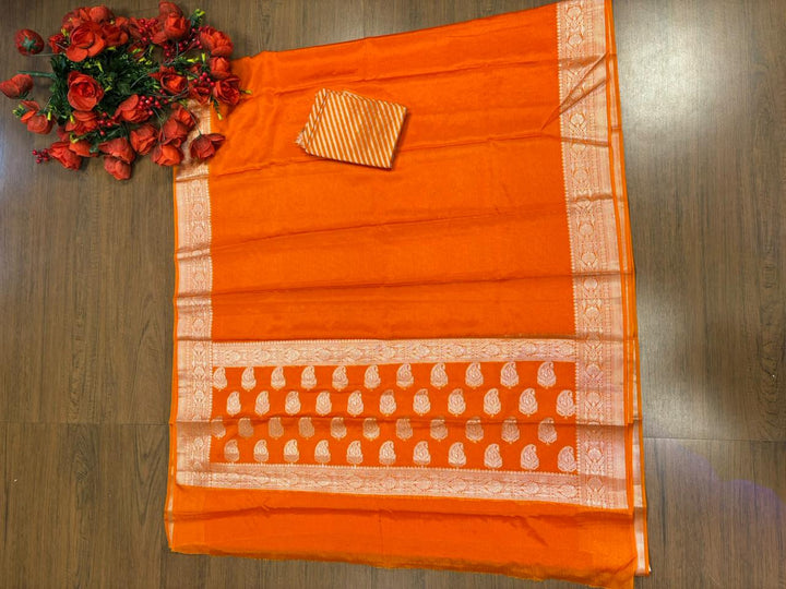 Indian Beauty-Semi Georgette Banarasi Saree