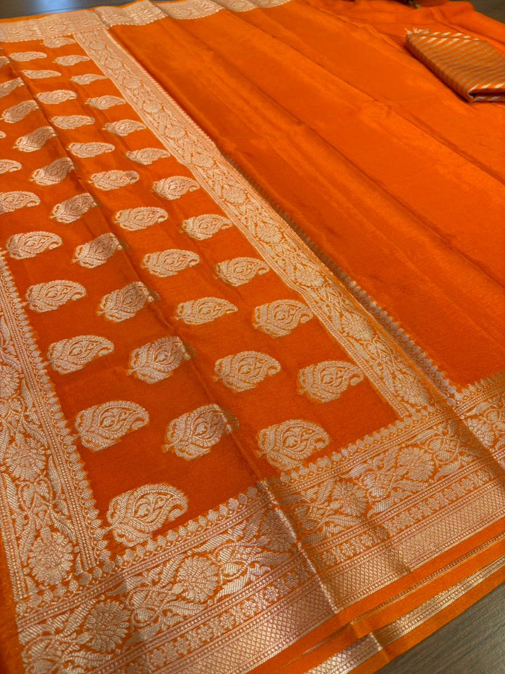 Indian Beauty-Semi Georgette Banarasi Saree