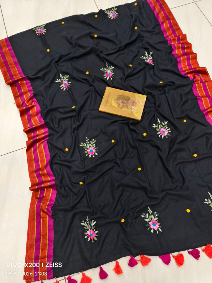Jasmine Flora Cotton Saree