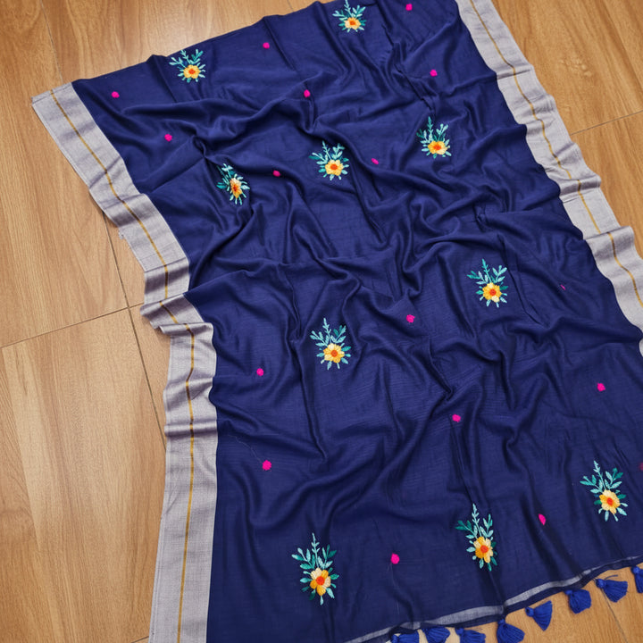 Jasmine Flora Cotton Saree