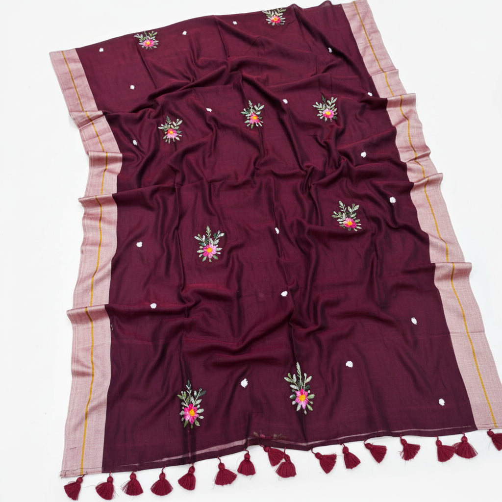 Jasmine Flora Cotton Saree