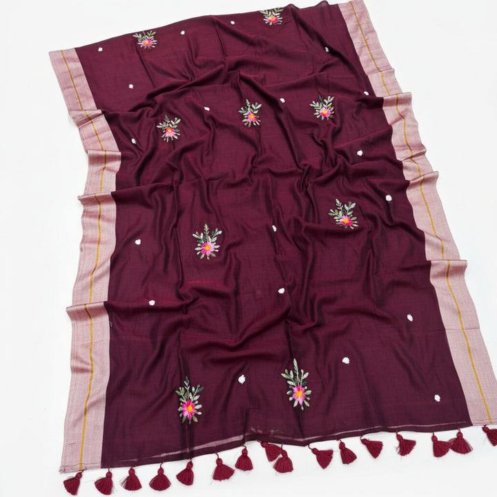 Jasmine Flora Cotton Saree