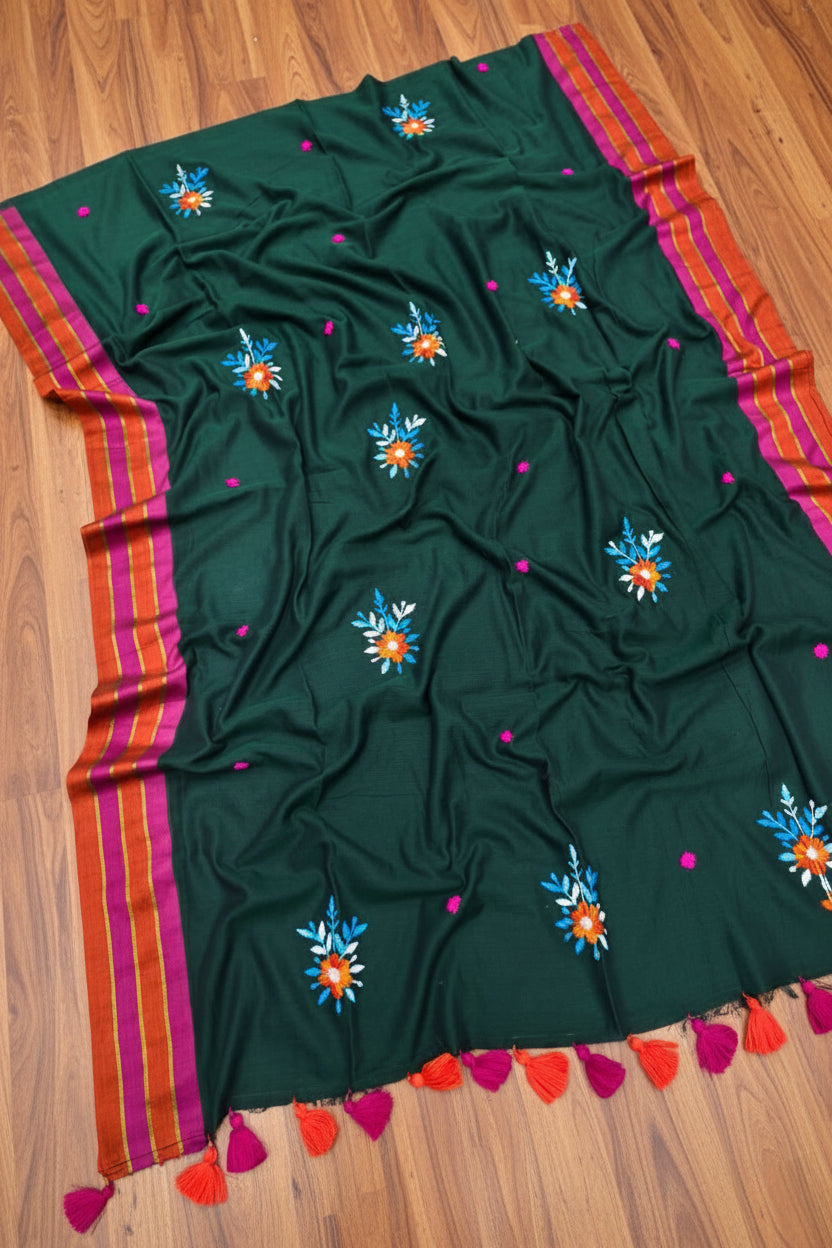 Jasmine Flora Cotton Saree