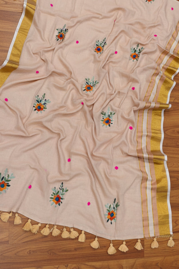 Jasmine Flora Cotton Saree