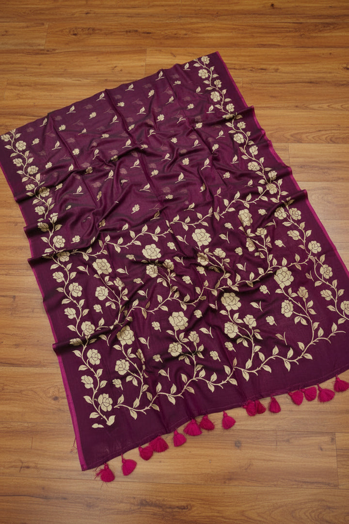 Pushpakunj Pure Mul Cotton Saree