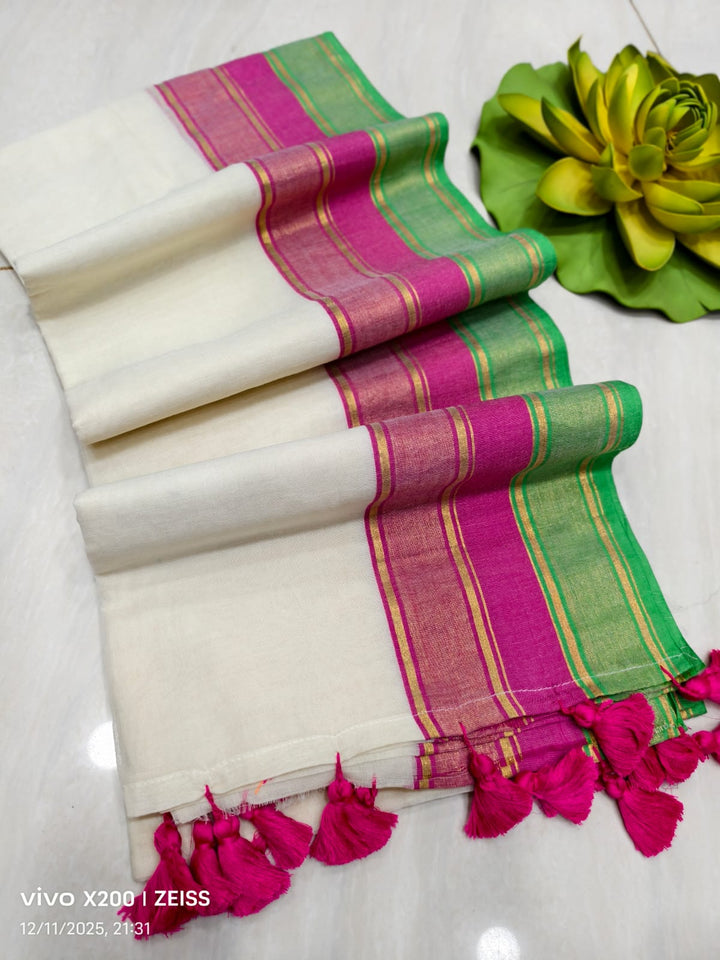 Shubhra Chitra Mul Cotton Saree
