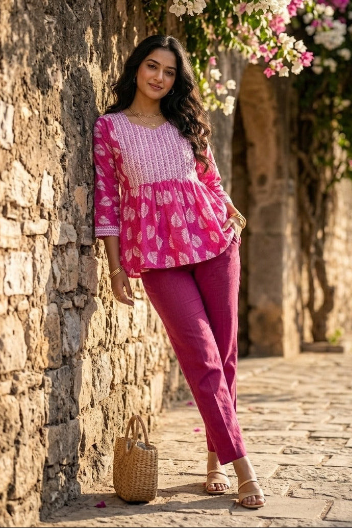 Pink Sale-Cotton Kurti