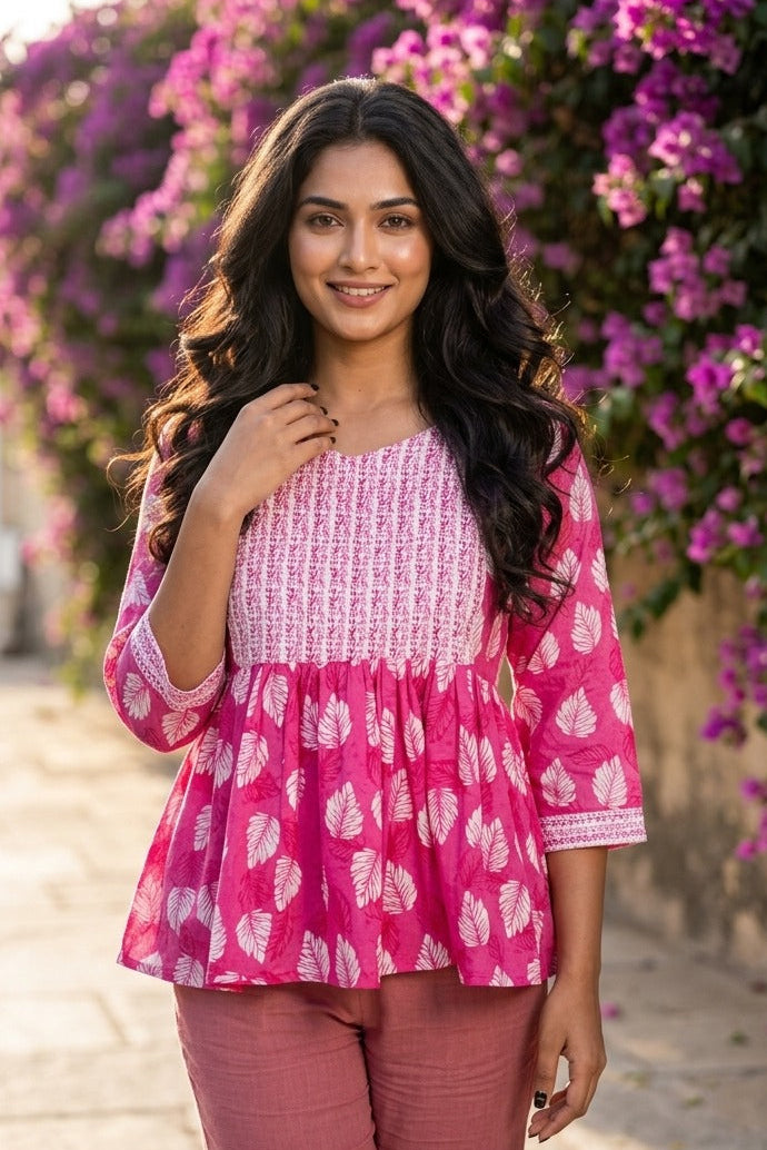 Pink Sale-Cotton Kurti