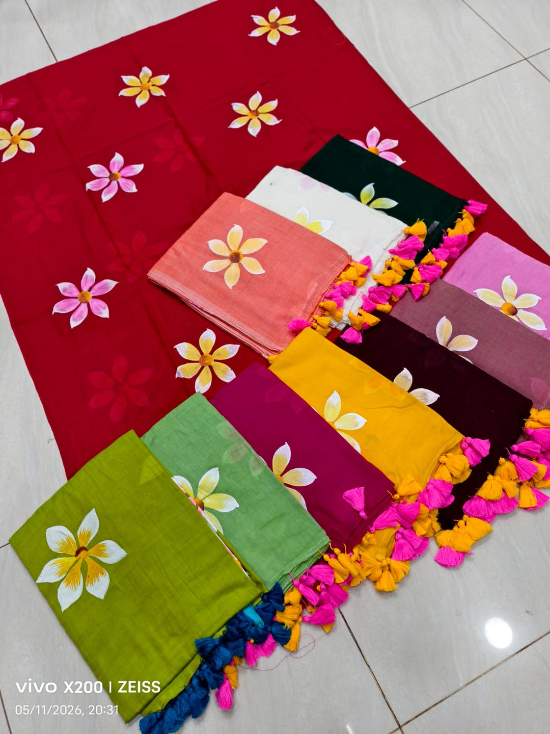 Kanak Pushpo Mul Cotton Saree