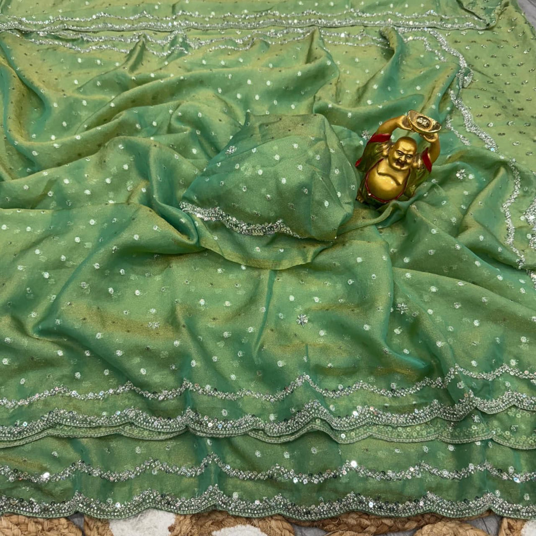 Shine Crystal Silk Saree